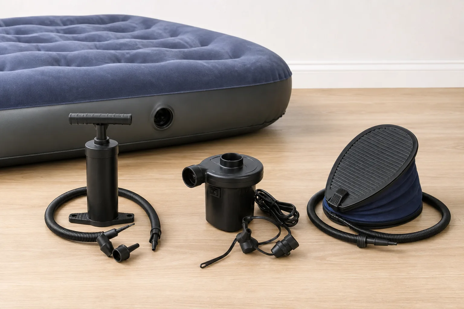 Handpumpe, Elektropumpe oder Fusspumpe: Welche Wahl fuer deine Luftmatratze